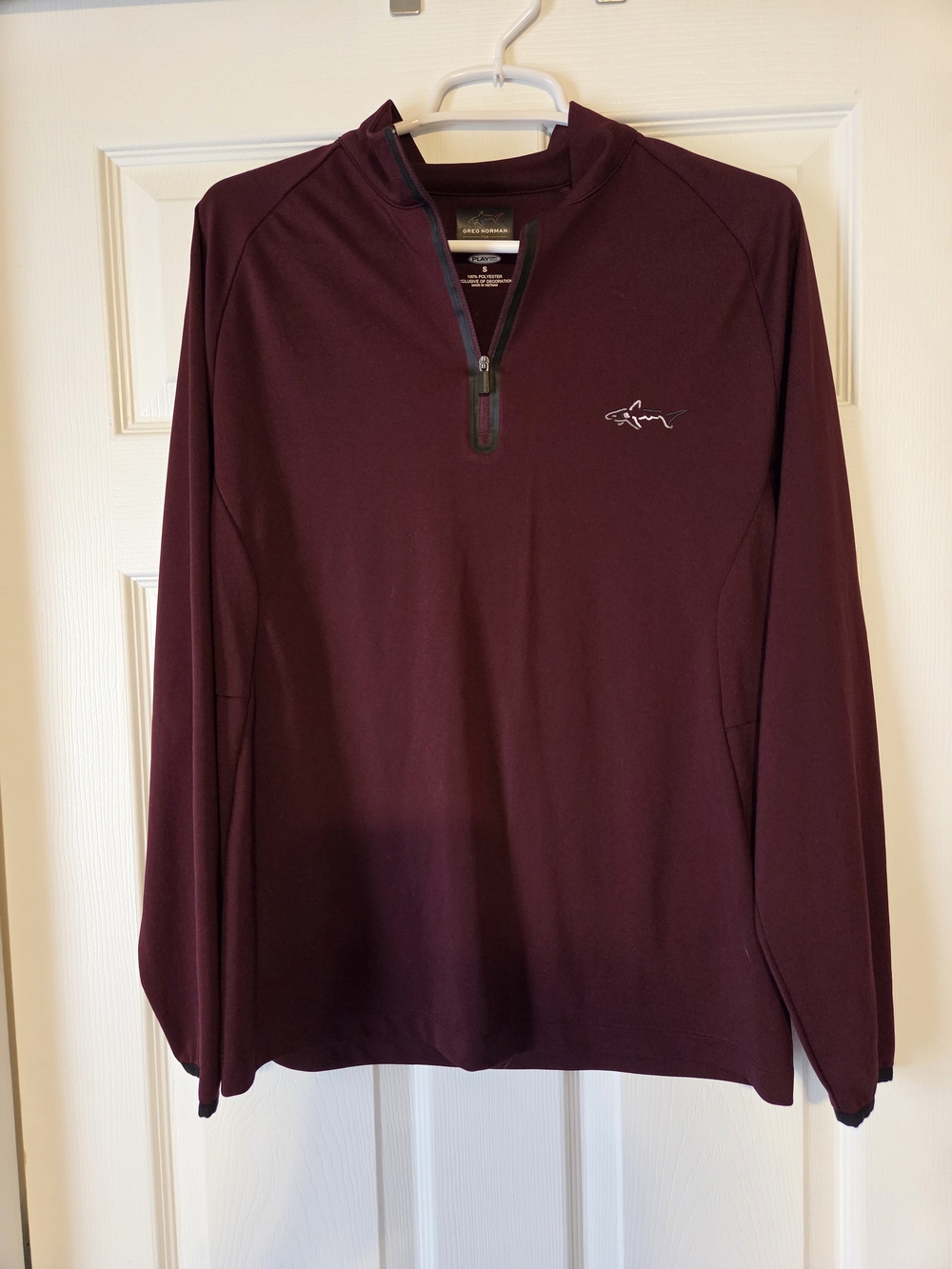 Greg Norman Men's Deep Maroon Half-Zip Pullover Golf shirt